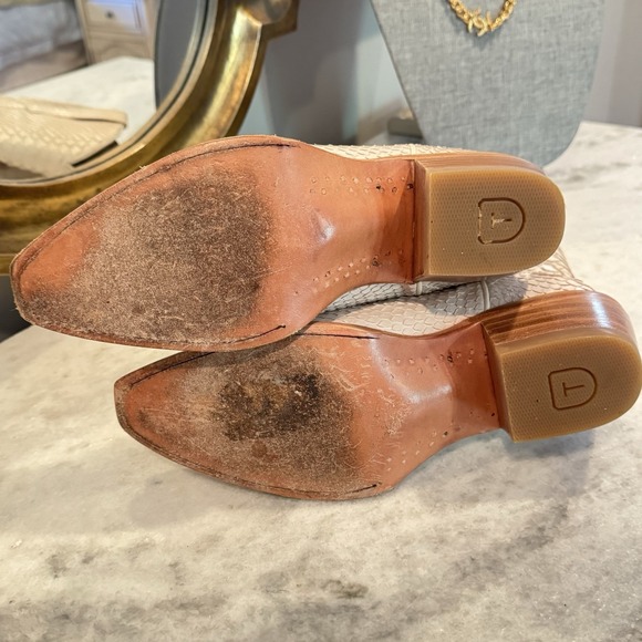 Tecovas Savannah Python Western Boots White Women's 8.5 - Picture 10 of 14